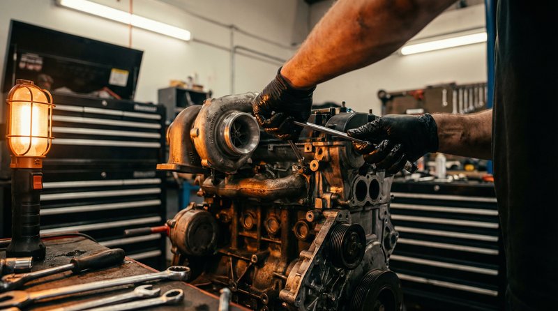 好色姐姐修车视频教程：涡轮增压器拆装