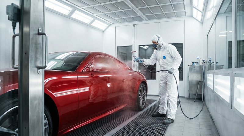 好色姐姐短视频：跑车喷漆改色